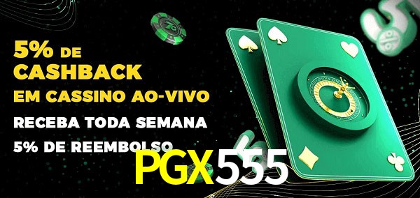Promoções do cassino ao Vivo PGX555